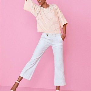 NWT Cabi #5631 Pink Shy Blush Zebra Boxy Pullover Summer Sweater Small